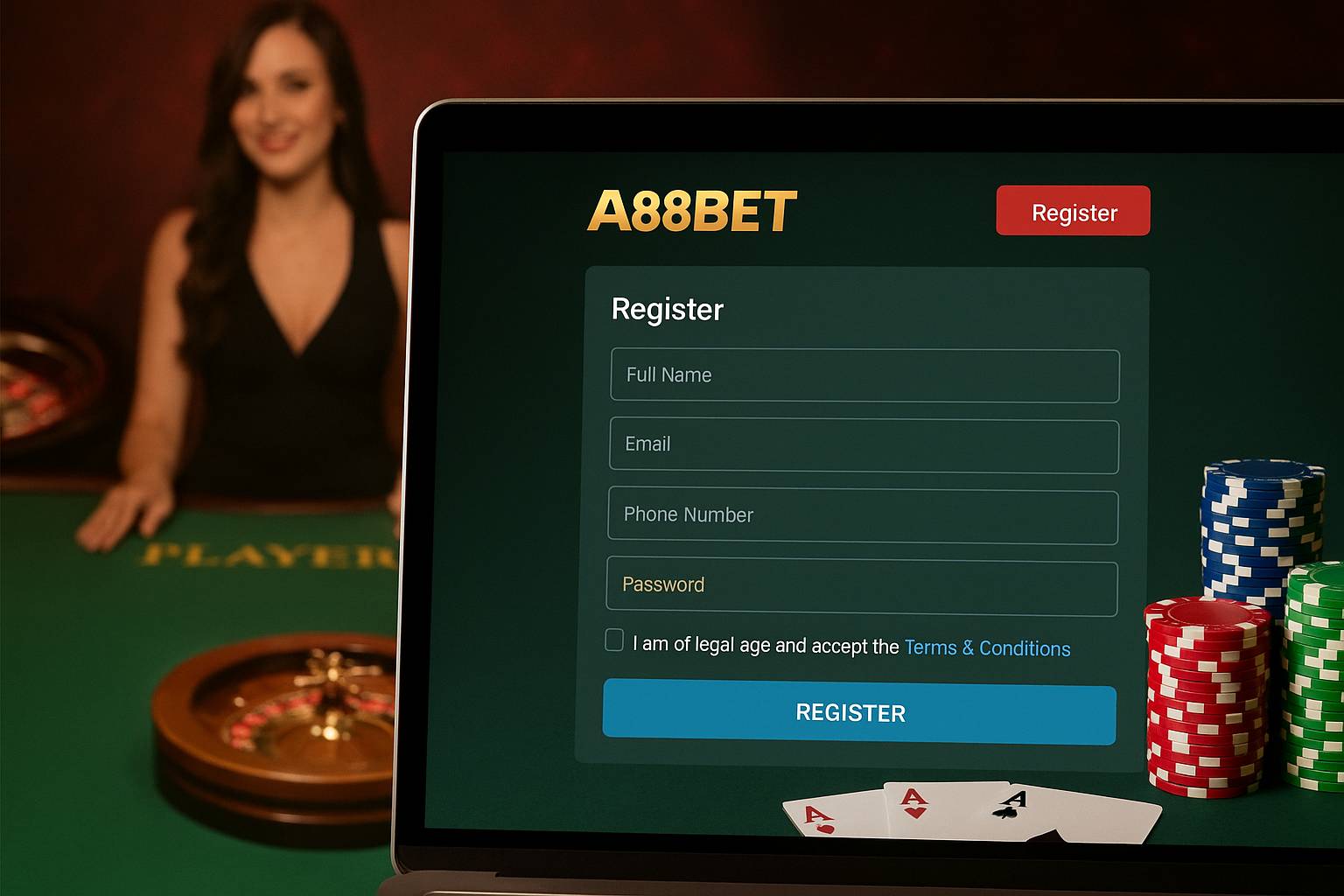 Não Perca tempo, o rRgistro na site A88BET